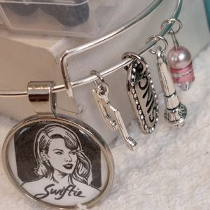 Taylor Swift Inspired Sing Charm, Microphone Charm, Adjustable Bracelet